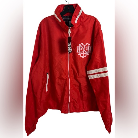 COPY - Enyce Men’s Full Zip Jacket White Red Size XXX - Picture 1 of 12